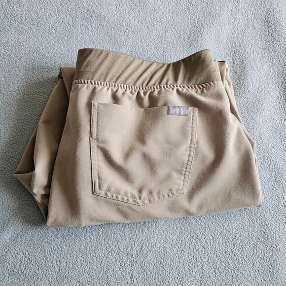 FIGS Scrub Pants Joggers XL/P Tan Technical Collection Elastic Waist Medical - Picture 10 of 10